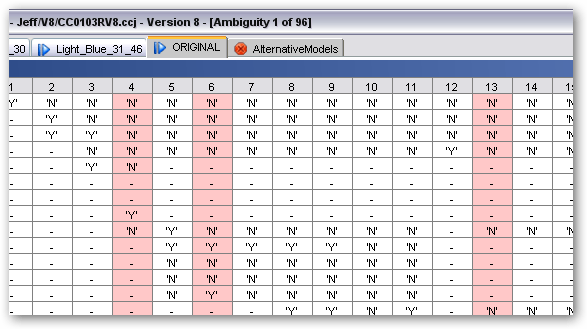 Corticon ambiguity checker results.