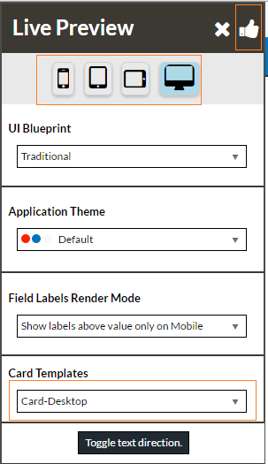 Device Selection and Save