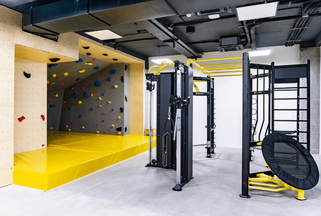 Gym with Climbing Wall