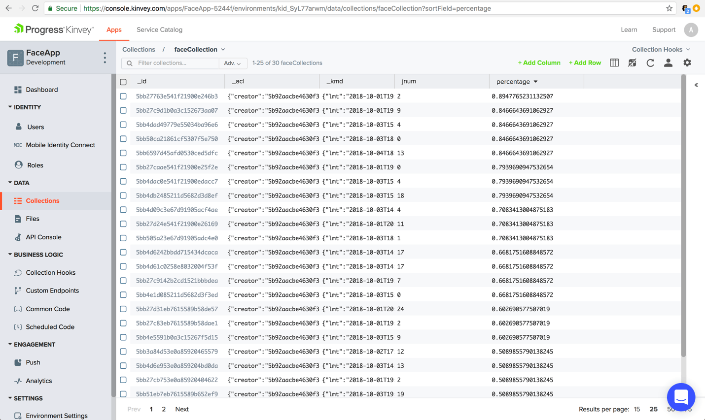 Data in the Kinvey Datastore
