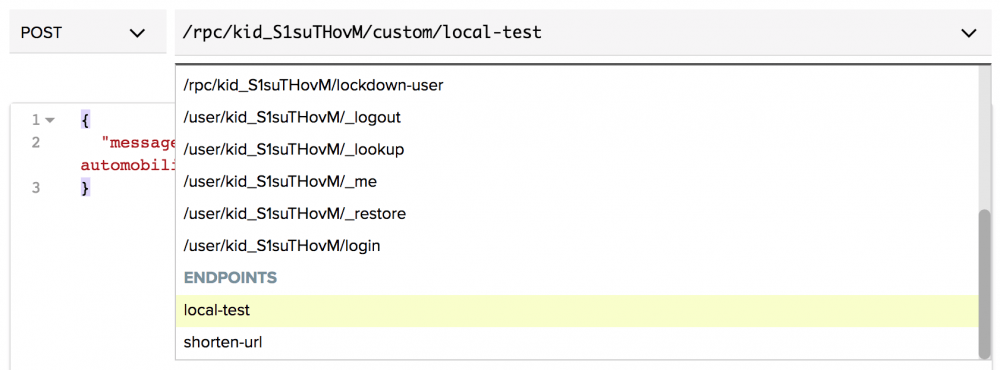 API-console