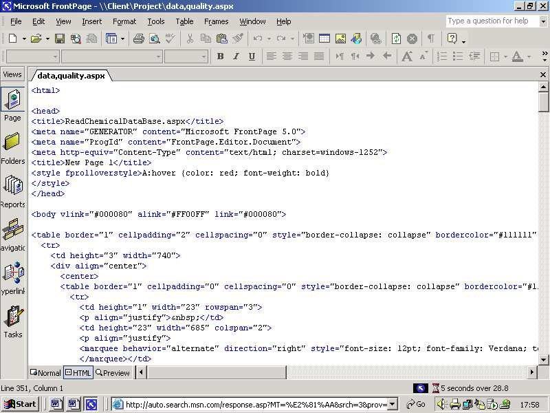 FrontPage Code