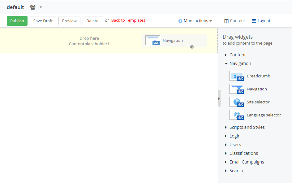 Drag and Drop User Interface