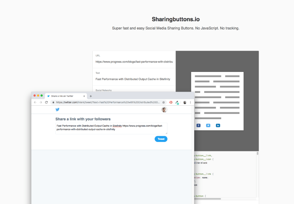Social share link generate by online tool