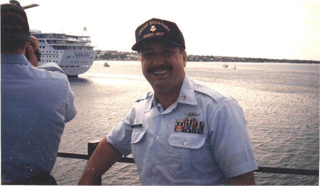 Mark Schafron of Progress during his Coast Guard days