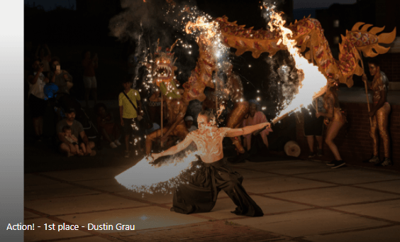 Action Category Winner: Flaming Swords by Dustin Grau