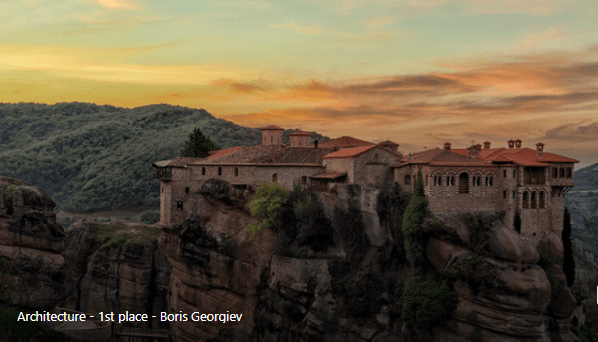 Architecture Category Winner: The Monastery of Varlaam at Sunrise by Boris Georgiev