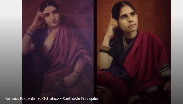 Famous Re-creations Winner: Lady Lost in Thought Re-creation by Santhoshi Penagalur