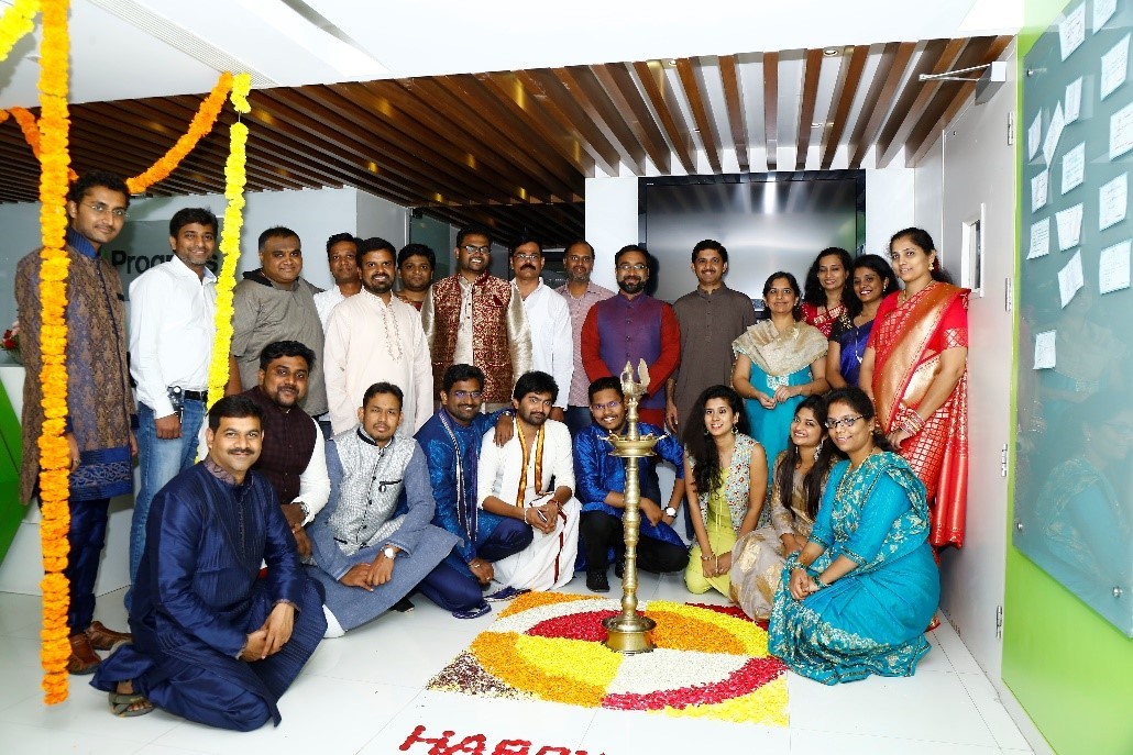 Employees celebrating Diwali