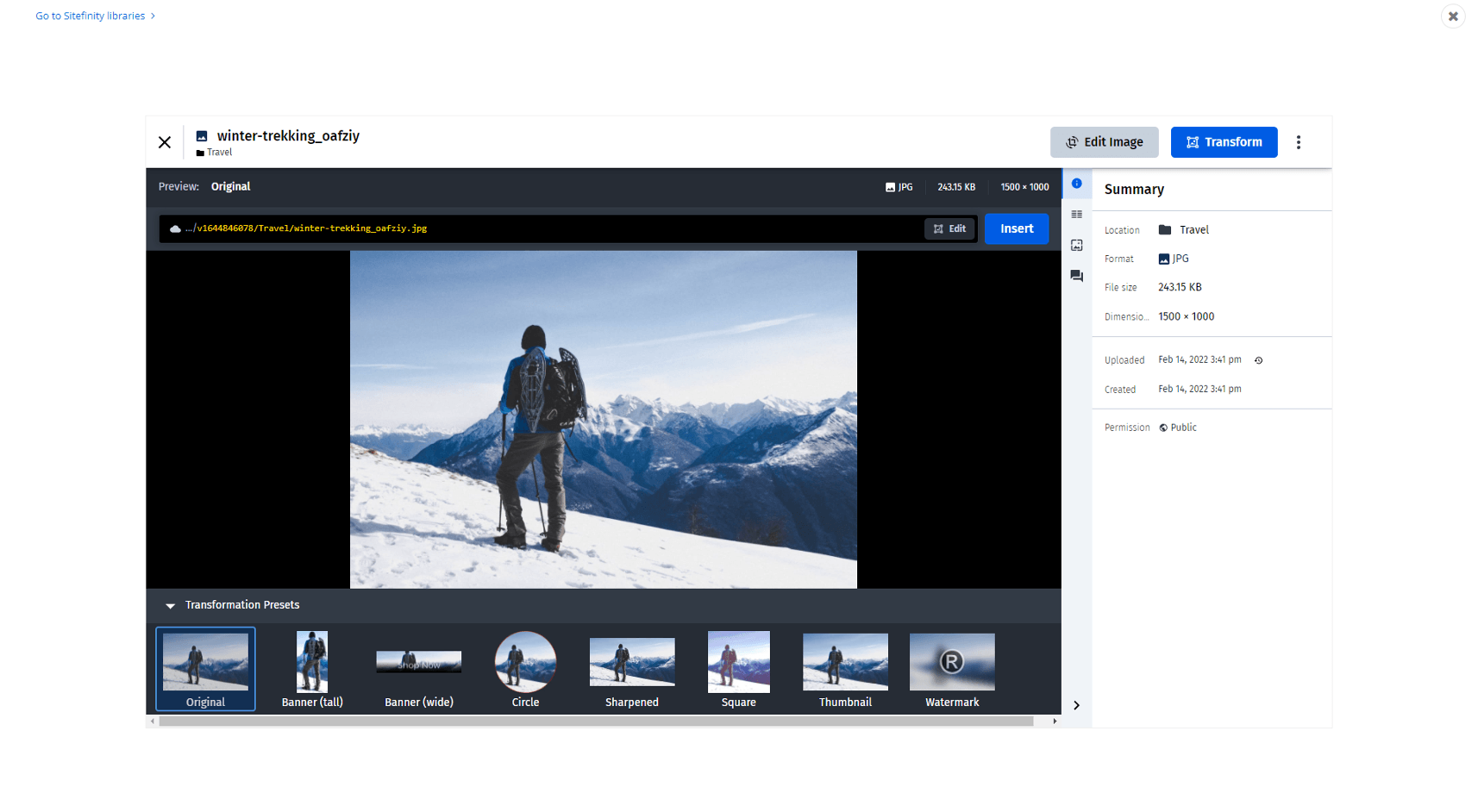 Transform Images with DAM