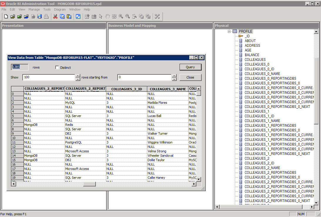 OBIEE-MongoDB-flat