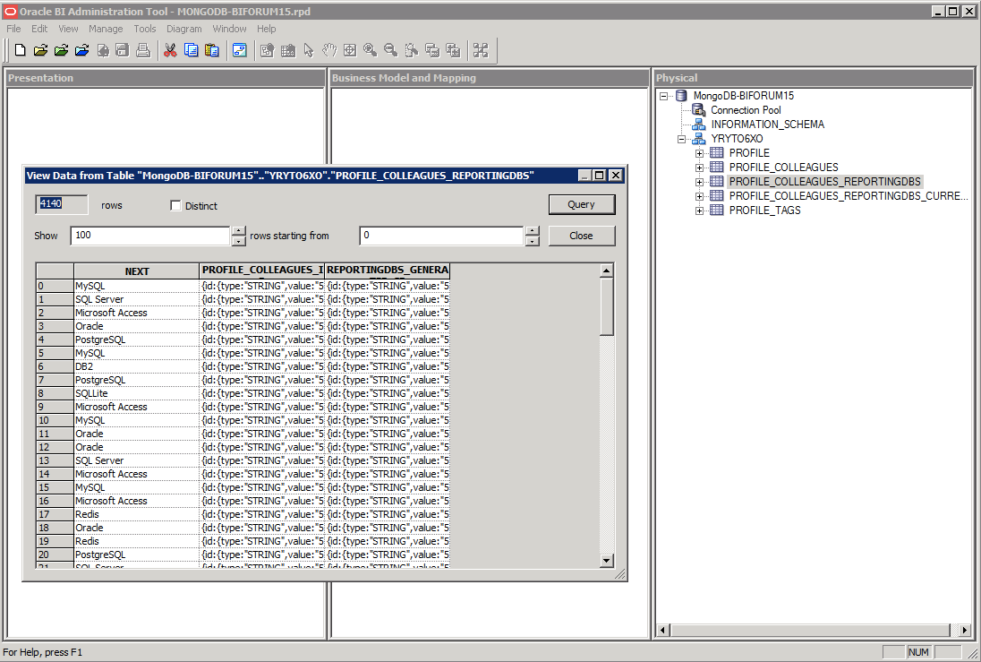 OBIEE-MongoDB-Normalized