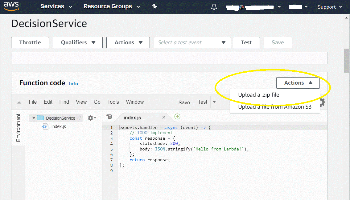 create with zip
