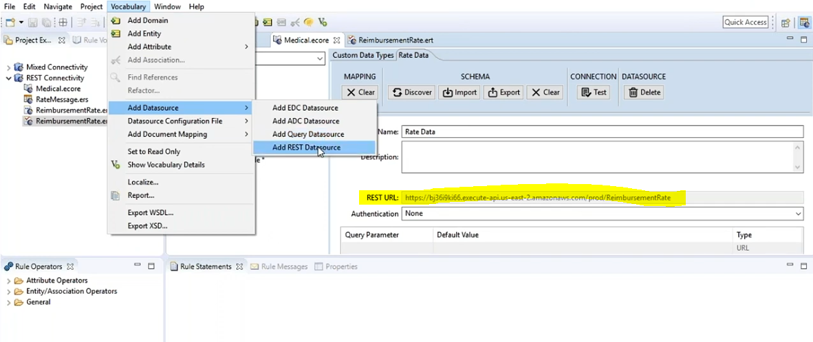 Adding REST datasource