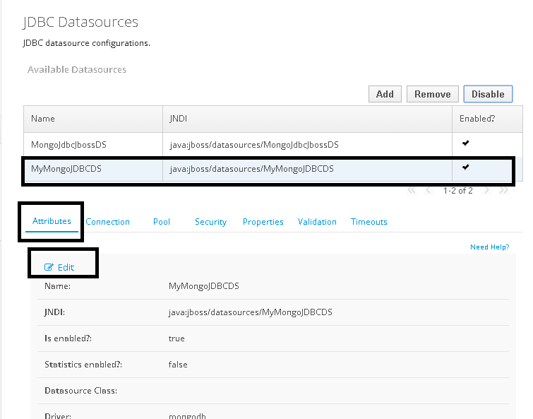 Make the configuration changes and hit save