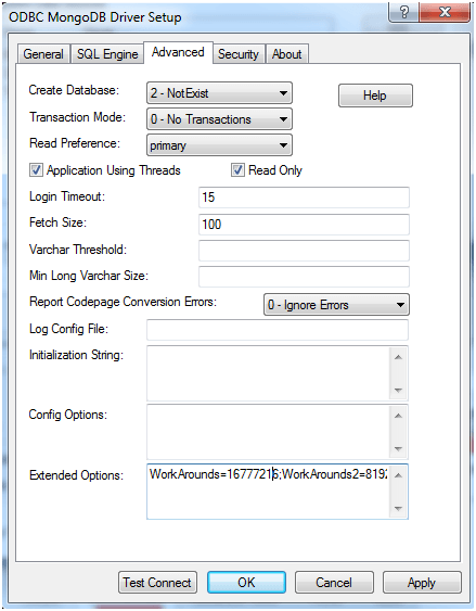 Change the advanced settings