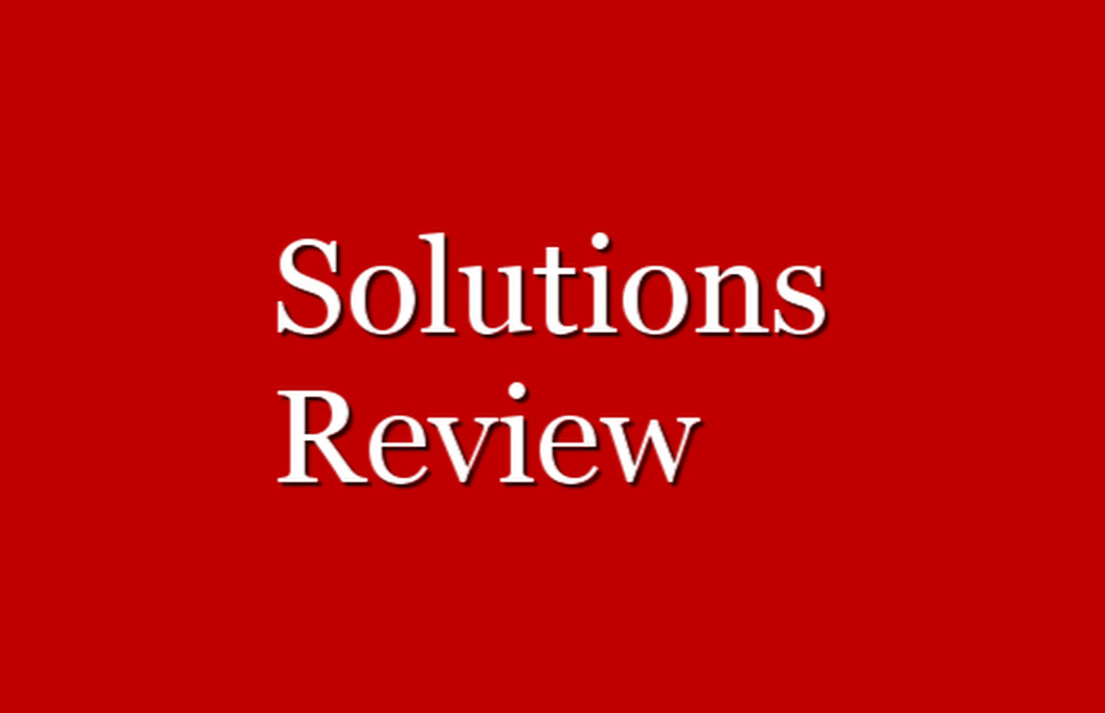 Solutions Review