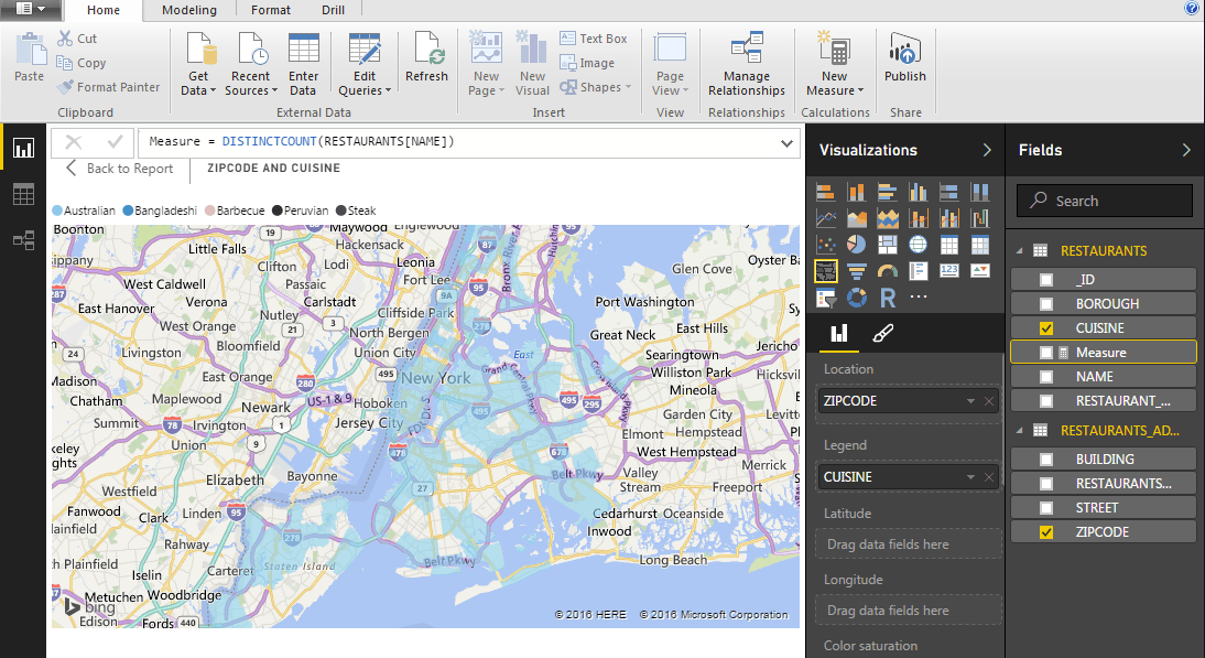 See your data transformed into a map visualization