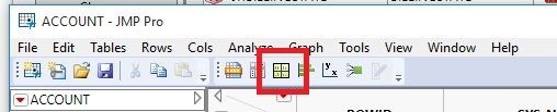 Select the ‘Graph Builder’ icon Select the ‘Graph Builder’ icon