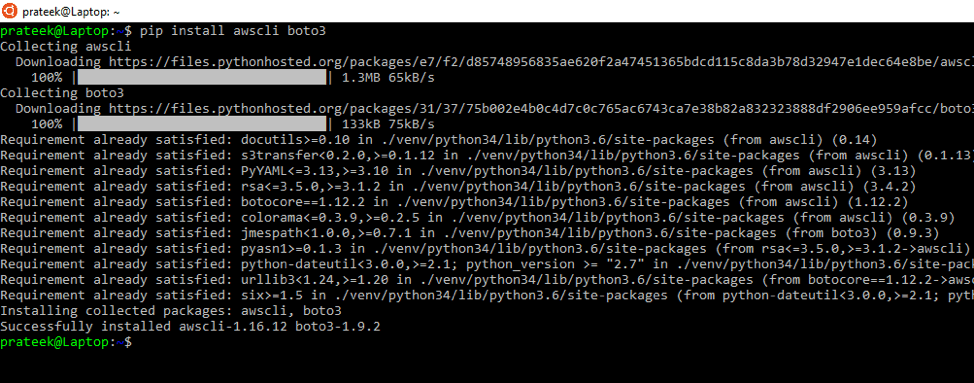 prateek-pip-install-awscli-boto3