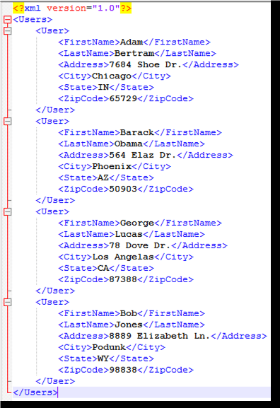 XML output