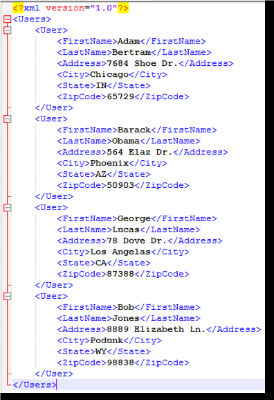 XML output