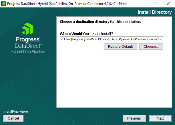choose install location