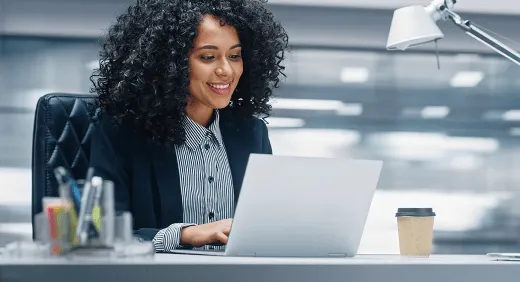professional working on a laptop
